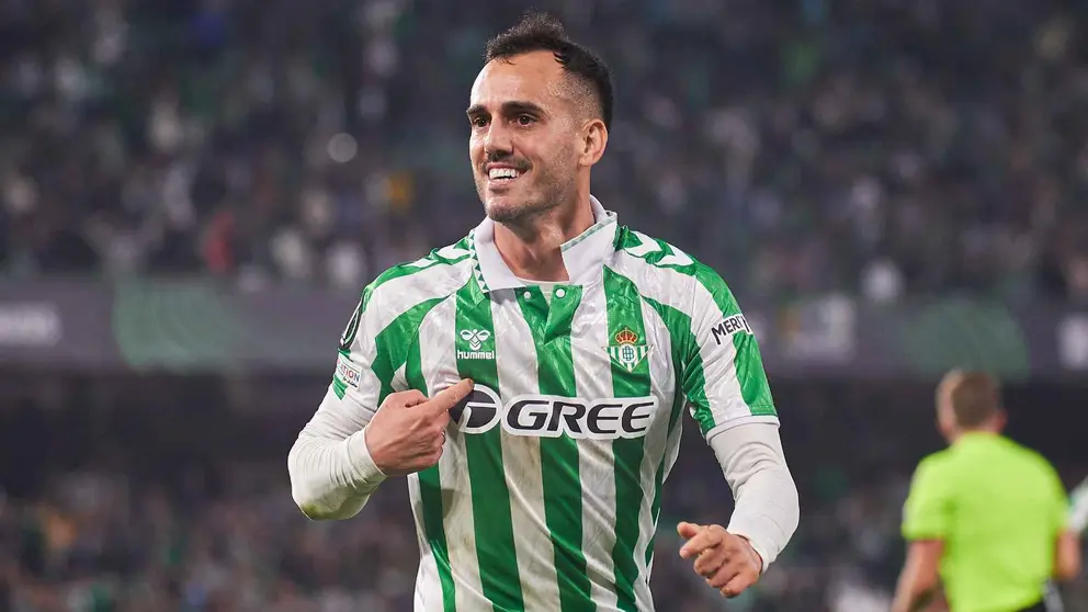Juanmi celebra su gol en el Real Betis - Celje | Salvador L&oacute;pez Medina para El MIRA