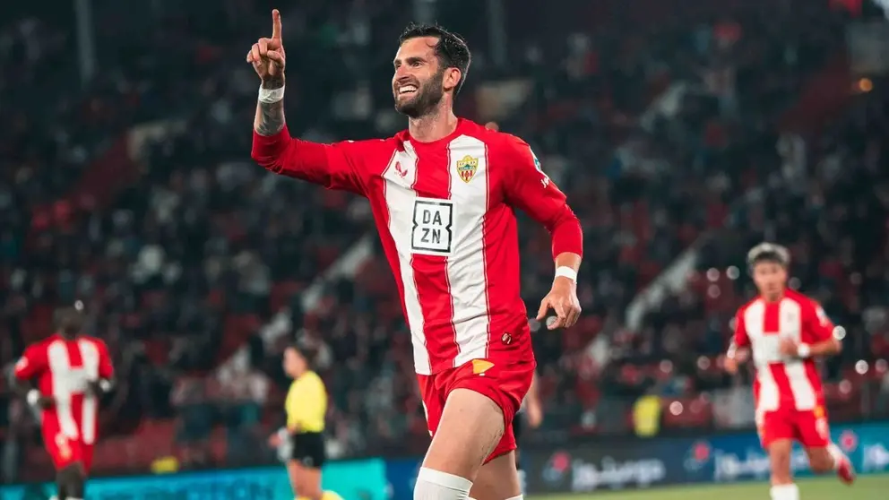 L&eacute;o Baptistao celebra su gol anotado en el UD Almer&iacute;a - FC Cartagena | UDA