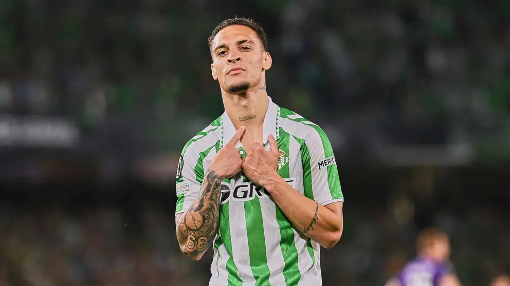 Antony celebra su gol en el Real Betis - Fiorentina | Salvador L&oacute;pez Medina para El MIRA