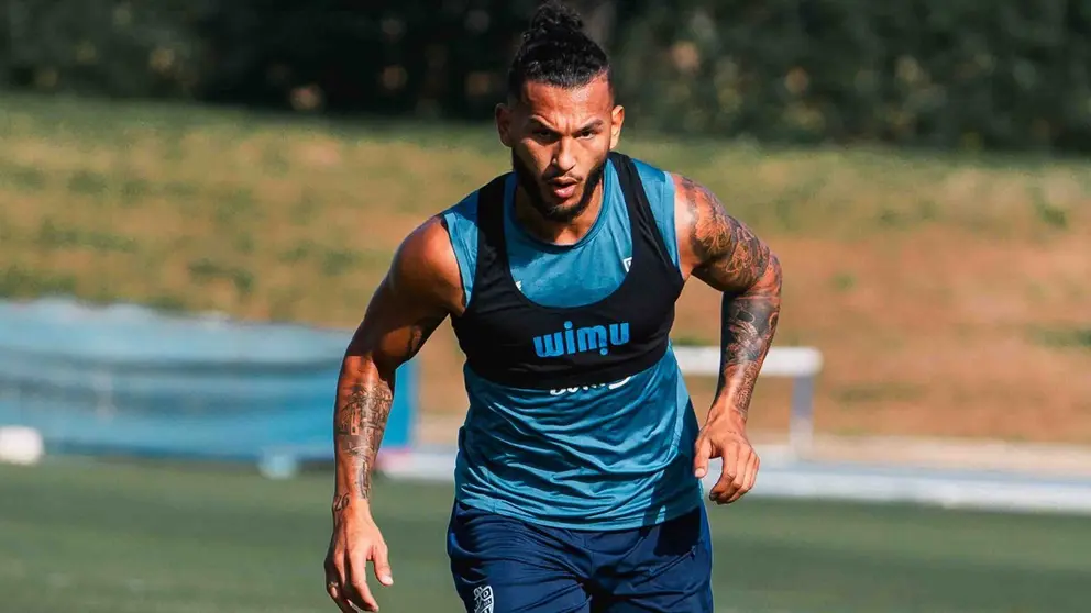 Luis Su&aacute;rez durante un entrenamiento de la UD Almer&iacute;a | UDA