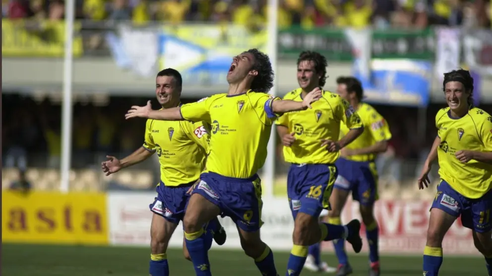 Oli celebra con rabia su gol anotado en el Xerez CD - C&aacute;diz CF | CCF