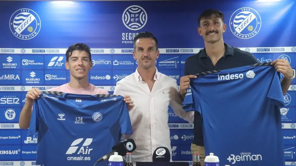 El Xerez Deportivo presenta a Juan Mateo y Mauro Lucero | Juan Antonio Zarzuela