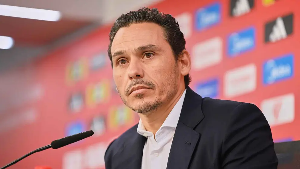 Del Nido Carrasco, presidente del Sevilla FC, en rueda de prensa | Salvador L&oacute;pez Medina para El MIRA