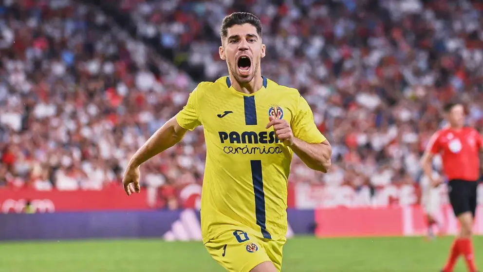 Solomon celebra su gol en el Sevilla FC - Villarreal | Salvador L&oacute;pez Medina para El MIRA