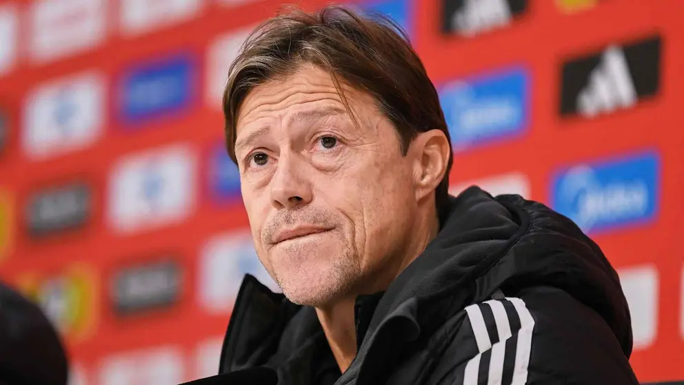 Mat&iacute;as Almeyda en la rueda de prensa previa a El Gran Derbi | Salvador L&oacute;pez Medina