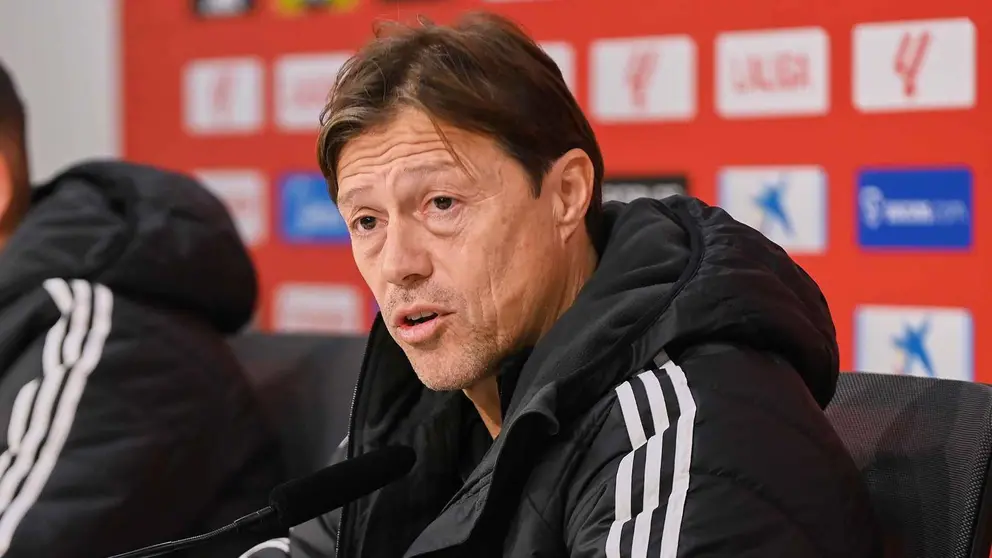 Mat&iacute;as Almeyda, entrenador del Sevilla FC, en rueda de prensa | Salvador L&oacute;pez Medina