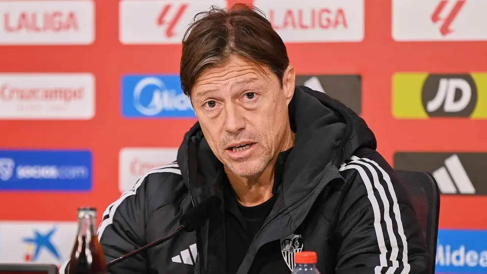 Mat&iacute;as Almeyda, entrenador del Sevilla FC, en rueda de prensa | Salvador L&oacute;pez Medina