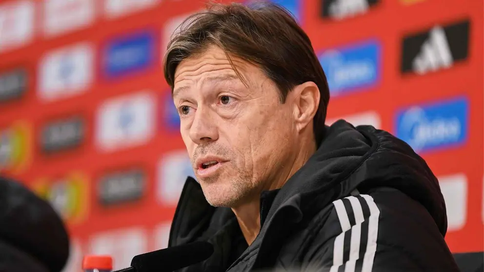 Mat&iacute;as Almeyda en la rueda de prensa previa a El Gran Derbi | Salvador L&oacute;pez Medina para El MIRA