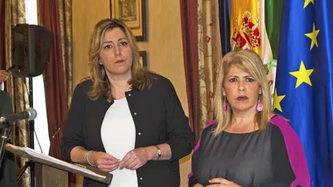 Susana D&iacute;az junto a Mamen S&aacute;nchez | Imagen de Pablo Illanas para MIRA Jerez