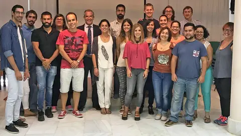 Enveros recibe a Manuel Cantos, director de la oficina de Manpower Espa&ntilde;a en Jerez, y a Arancha Salido, consultora