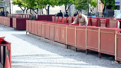 Montaje de palcos en Jerez