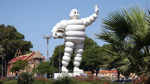 Estatua del mu&ntilde;eco Michelin en Jerez