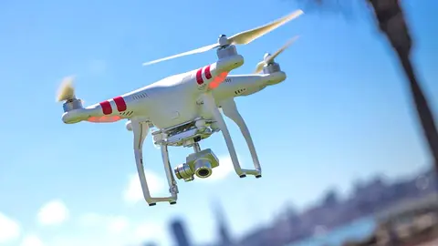 Un dron en una foto de archivo