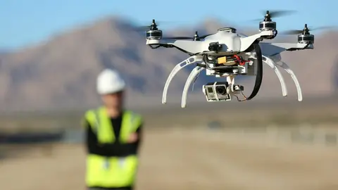 Un dron en una foto de archivo