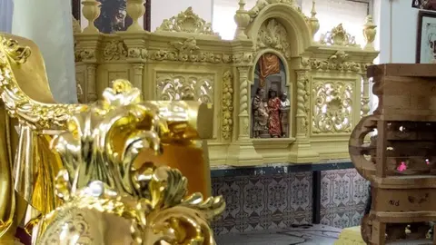 El frontal del canasto del paso de la Oraci&oacute;n en el Huerto. FOTO: Jos&eacute; Mar&iacute;a Reyna Cabrera.