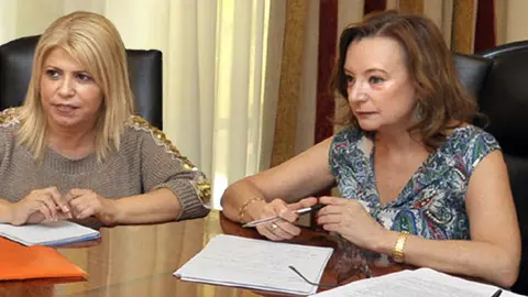 Milagros P&eacute;rez junto a Mamen S&aacute;nchez