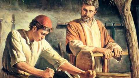 San Jos&eacute; y Jes&uacute;s, carpinteros