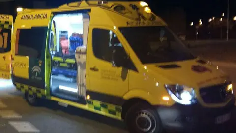 Una ambulancia en una foto de archivo