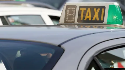 Un taxi en una foto de archivo