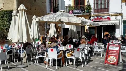 Terraza de un bar en Jerez