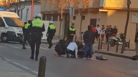 Calle Circo tras el accidente | Momentos antes de llegar la Ambulancia | elMIRA.es