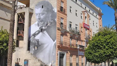 Mural de Juan Moneo Lara, 'El Torta' | Foto de Manuel Jes&uacute;s Ruiz