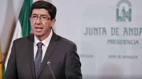 Juan Mar&iacute;n exponiendo los presupuestos, Foto: Junta de Andaluc&iacute;a