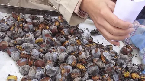 Casta&ntilde;as asadas