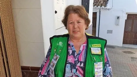 Vendedora de la ONCE Mar&iacute;a Teresa Jaspe Castro de V&eacute;lez-M&aacute;laga