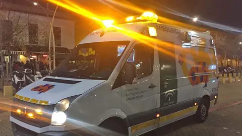 Una ambulancia en una foto de archivo