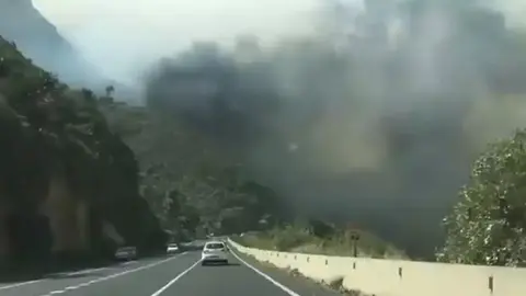 Un incendio forestal