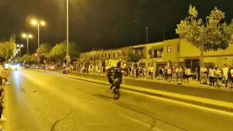 Carreras ilegales en la Avenida Blas Infante