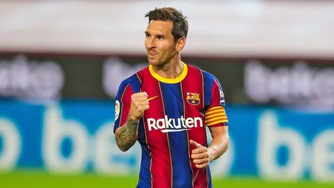 Leo Messi celebrando un gol 