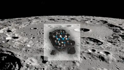 Cient&iacute;ficos usando el telescopio de la NASA en un avi&oacute;n, el Observatorio Estratosf&eacute;rico de Astronom&iacute;a Infrarroja, descubrieron agua en una superficie de la Luna iluminada por el Sol por primera vez