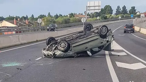 Impactante imagen del accidente ocurrido en la A-491