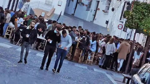 Calle Corredera en la tarde del 24 Diciembre de 2020, Arcos de la Frontera | Whatsapp