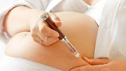 Mujer con diabetes durante el embarazo