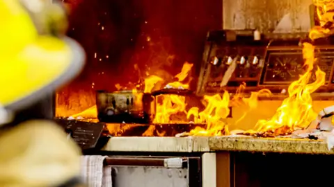Incendio de una cocina