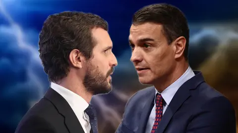 Pablo Casado (PP) y Pedro S&aacute;nchez (PSOE)