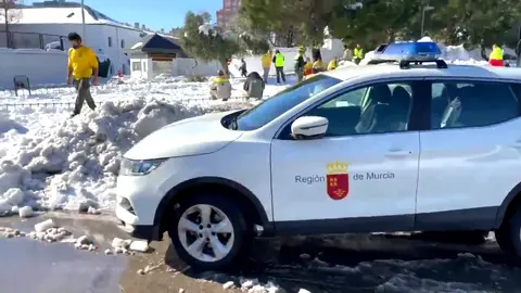 Operativos llegados desde Murcia para ayudar tras Filomena.