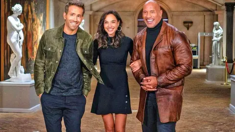 Gal Gadot, Ryan Reynolds y Dwayne Johnson