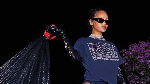 Rihanna bolsas basura