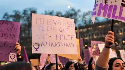 Manifestaci&oacute;n durante el 8M
