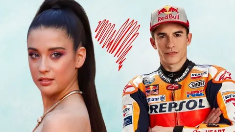 Mar&iacute;a Pedraza y Marc M&aacute;rquez