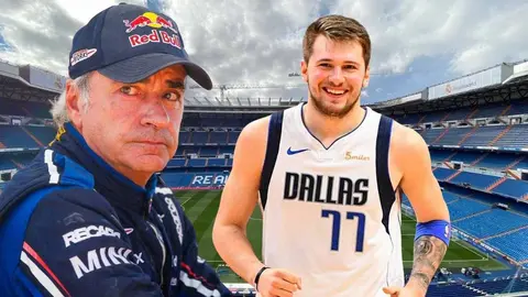 Carlos Sainz y Luka Doncic Real Madrid