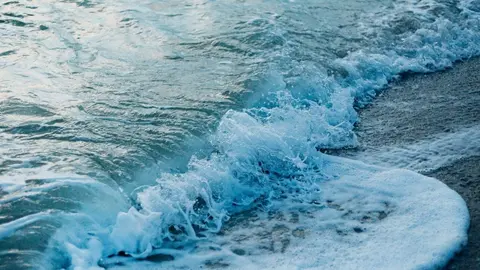 Orilla del mar revuelto