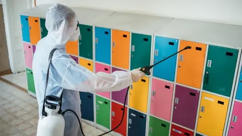 Desinfecci&oacute;n colegio por Covid-19