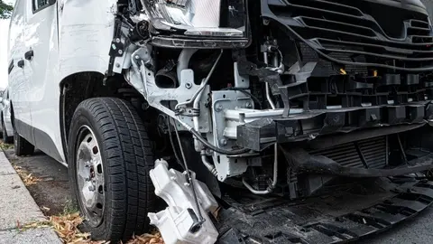 Furgoneta accidente de tr&aacute;fico | Imagen de archivo