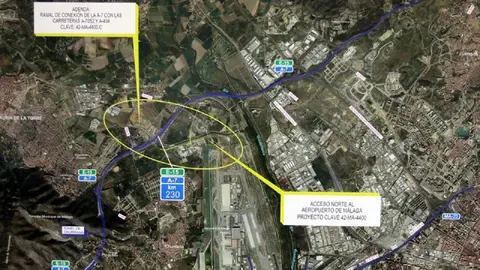 Acceso norte al aeropuerto de M&aacute;laga