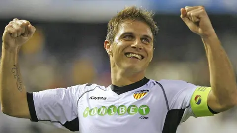 Joaqu&iacute;n S&aacute;nchez durante su etapa en el Valencia CF